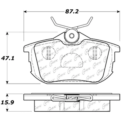 Rear Ceramic Pads by CENTRIC PARTS - 103.08380 pa8