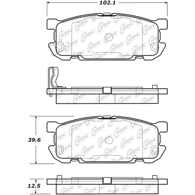 Rear Ceramic Pads by CENTRIC PARTS - 103.08910 pa1