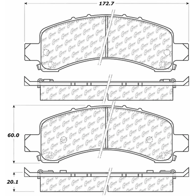 Rear Ceramic Pads by CENTRIC PARTS - 103.09740 pa1