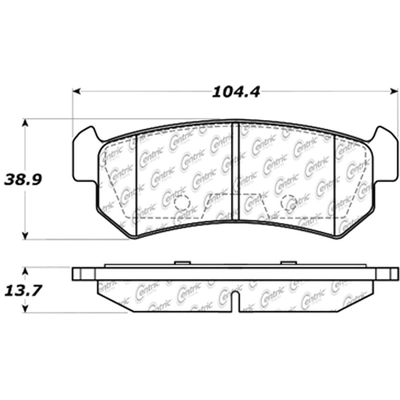 Rear Ceramic Pads by CENTRIC PARTS - 103.10360 pa1