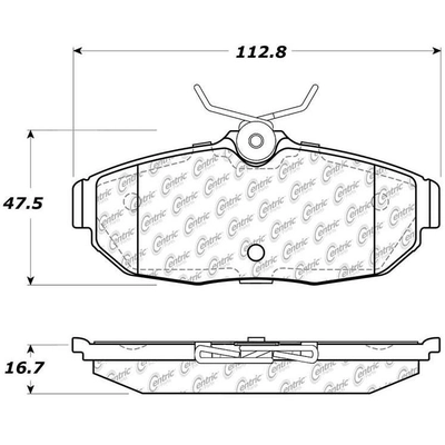 Rear Ceramic Pads by CENTRIC PARTS - 103.10820 pa1