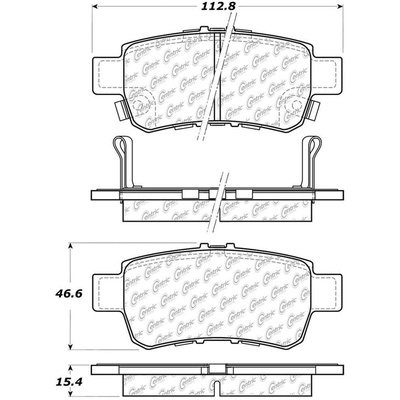 Rear Ceramic Pads by CENTRIC PARTS - 103.10880 pa1