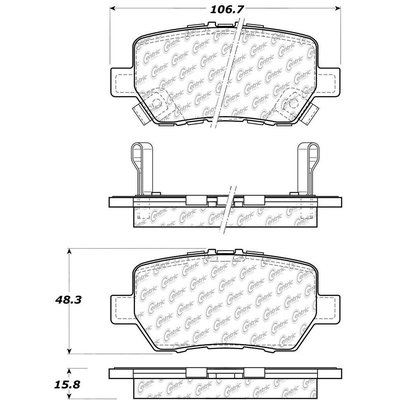 Rear Ceramic Pads by CENTRIC PARTS - 103.10900 pa2