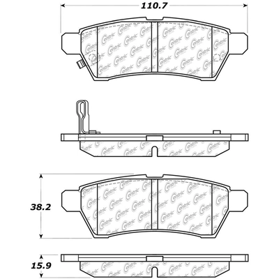 CENTRIC PARTS - 103.11000 - Rear Ceramic Pads pa1