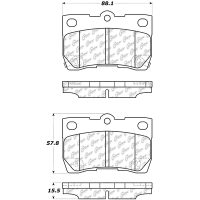 Rear Ceramic Pads by CENTRIC PARTS - 103.11130 pa2