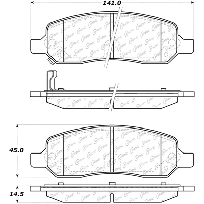 Rear Ceramic Pads by CENTRIC PARTS - 103.11720 pa3