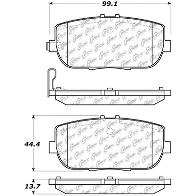 Rear Ceramic Pads by CENTRIC PARTS - 103.11800 pa2