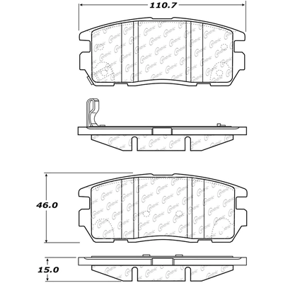 CENTRIC PARTS - 103.12750 - Rear Ceramic Pads pa3