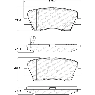 CENTRIC PARTS - 103.12840 - Rear Ceramic Pads pa5