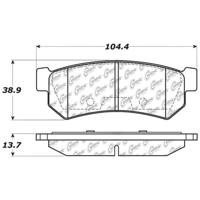 Rear Ceramic Pads by CENTRIC PARTS - 103.13150 pa1