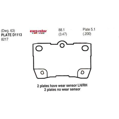 Rear Ceramic Pads by EUROROTOR - ID1113H pa3
