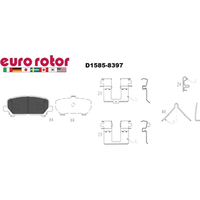 Rear Ceramic Pads by EUROROTOR - ID1585H pa3