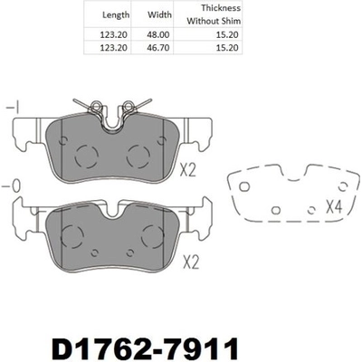 Rear Ceramic Pads by EUROROTOR - ID1762 pa3