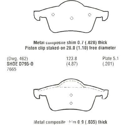 Rear Ceramic Pads by EUROROTOR - ID795H pa3