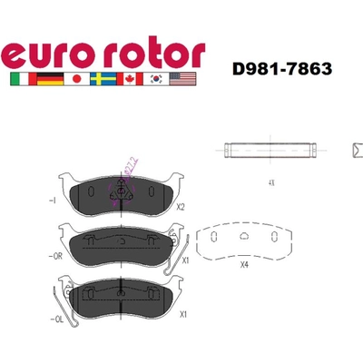 Rear Ceramic Pads by EUROROTOR - ID981H pa3