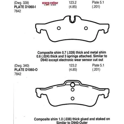 Rear Ceramic Pads by EUROROTOR - ID1060H pa3