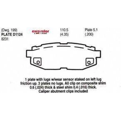 Rear Ceramic Pads by EUROROTOR - ID1124H pa2