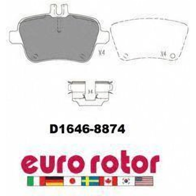 Rear Ceramic Pads by EUROROTOR - ID1646H pa2