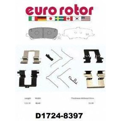 Rear Ceramic Pads by EUROROTOR - ID1724H pa3