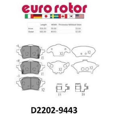 EUROROTOR - ID2202H - Rear Ceramic Pads pa3
