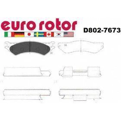 Plaquette arrière en céramique par EUROROTOR - ID802H pa1