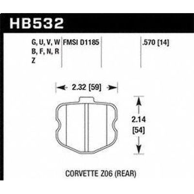 Rear Ceramic Pads by HAWK PERFORMANCE - HB532Z.570 pa2