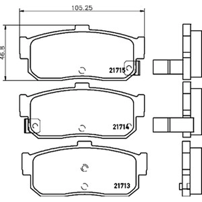 Rear Ceramic Pads by HELLA PAGID - 355033251 pa1