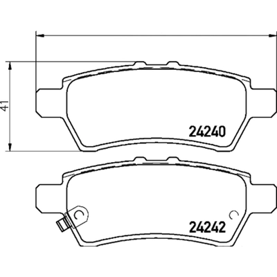 Rear Ceramic Pads by HELLA PAGID - 355033421 pa2