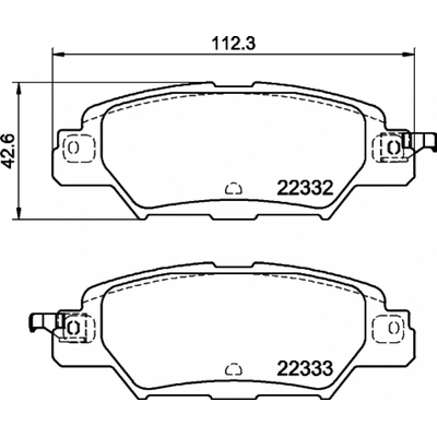 Rear Ceramic Pads by HELLA PAGID - 355034901 pa2