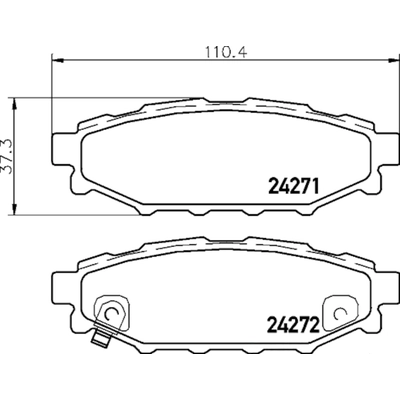 Rear Ceramic Pads by HELLA PAGID - 355035571 pa2