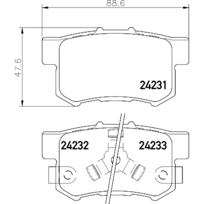 Rear Ceramic Pads by HELLA PAGID - 355035931 pa2