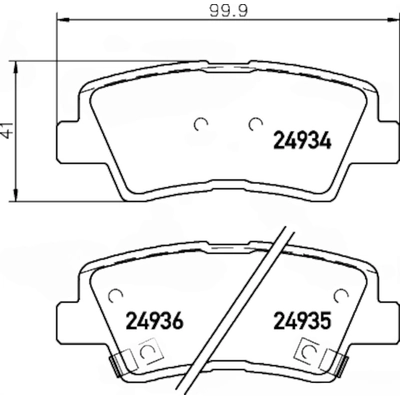 Rear Ceramic Pads by HELLA PAGID - 355036131 pa2