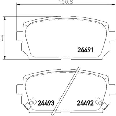 Rear Ceramic Pads by HELLA PAGID - 355036311 pa2