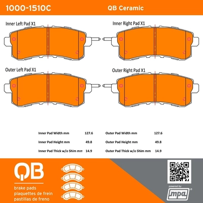 QUALITY-BUILT - 1000-1510C - Rear Disc Brake Pad Set pa2