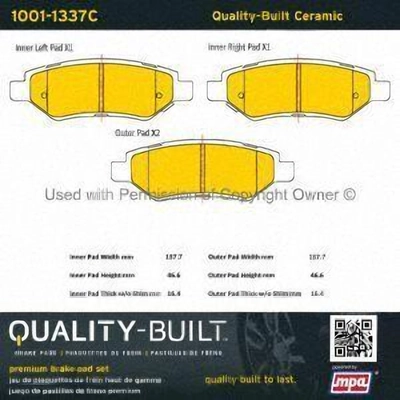 Rear Ceramic Pads by QUALITY-BUILT - 1001-1337C pa1