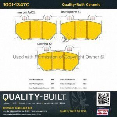 Rear Ceramic Pads by QUALITY-BUILT - 1001-1347C pa1