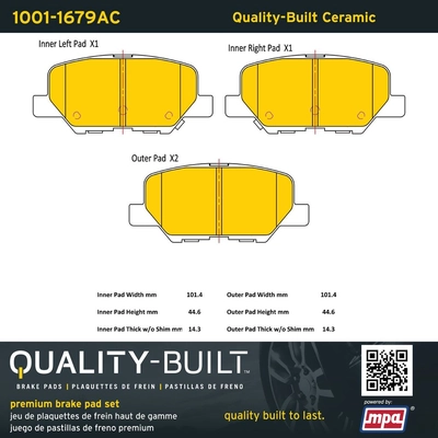 QUALITY-BUILT - 1001-1679AC - Rear Disc Brake Pad Set pa1