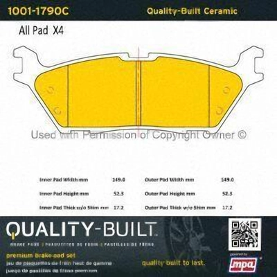 Rear Ceramic Pads by QUALITY-BUILT - 1001-1790C pa2