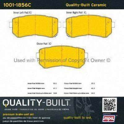 Rear Ceramic Pads by QUALITY-BUILT - 1001-1856C pa2