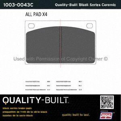 Rear Ceramic Pads by QUALITY-BUILT - 1003-0043C pa2