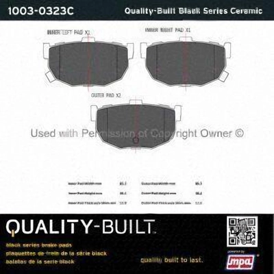 Rear Ceramic Pads by QUALITY-BUILT - 1003-0323C pa1