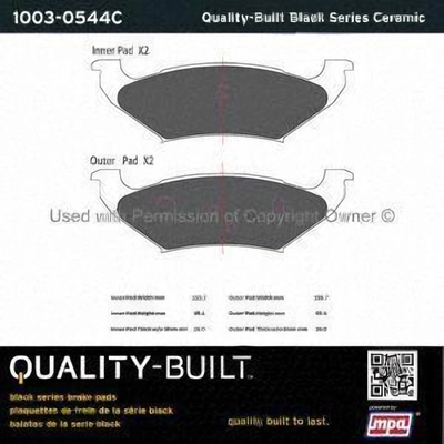 Rear Ceramic Pads by QUALITY-BUILT - 1003-0544C pa1