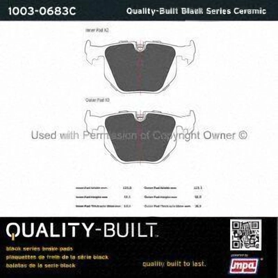 Rear Ceramic Pads by QUALITY-BUILT - 1003-0683C pa2