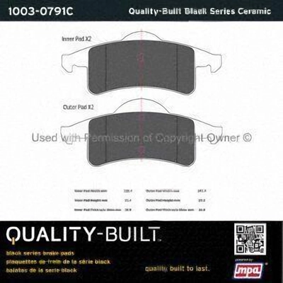 Rear Ceramic Pads by QUALITY-BUILT - 1003-0791C pa1