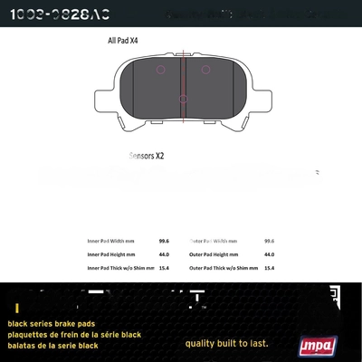 QUALITY-BUILT - 1003-0828AC - Rear Disc Brake Pad Set pa1