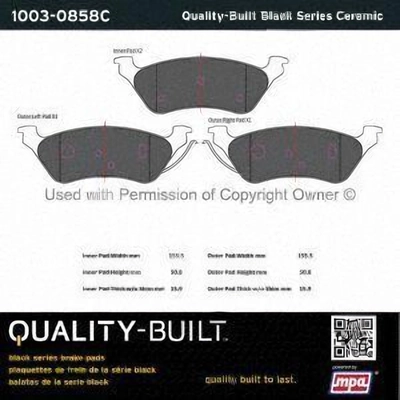 Rear Ceramic Pads by QUALITY-BUILT - 1003-0858C pa1