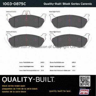 Rear Ceramic Pads by QUALITY-BUILT - 1003-0875C pa1