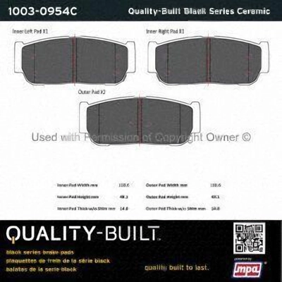 Plaquette arri�re en c�ramique by QUALITY-BUILT - 1003-0954C pa2