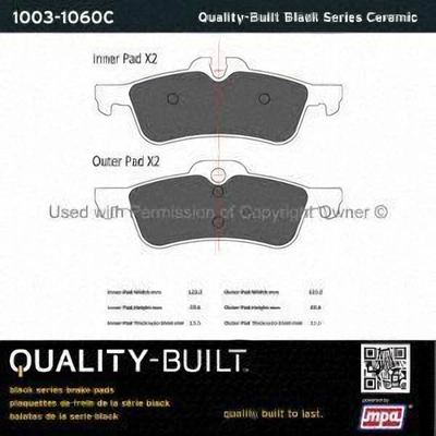 Rear Ceramic Pads by QUALITY-BUILT - 1003-1060C pa1