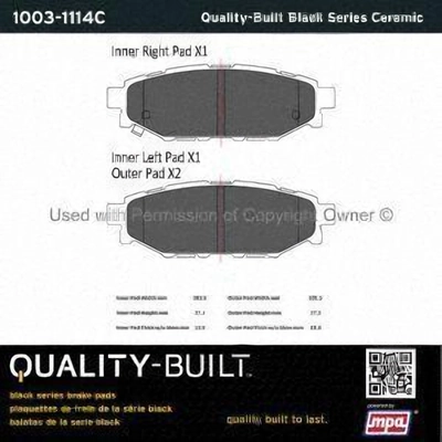 Plaquette arri�re en c�ramique by QUALITY-BUILT - 1003-1114C pa2